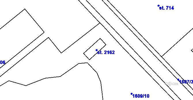 Parcela st. 2162 v KÚ Lanžhot, Katastrální mapa