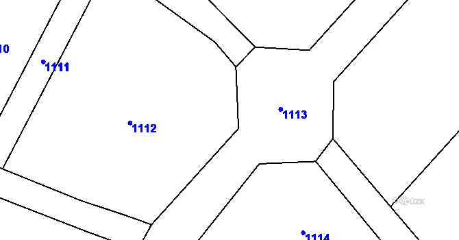 Parcela st. 339/2 v KÚ Lanžov, Katastrální mapa