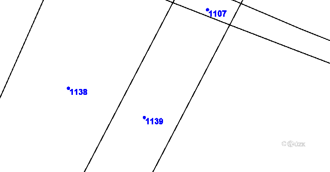 Parcela st. 339/3 v KÚ Lanžov, Katastrální mapa