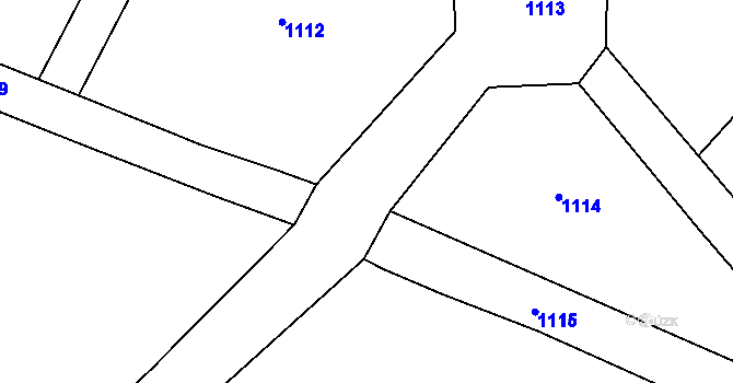 Parcela st. 857/7 v KÚ Lanžov, Katastrální mapa