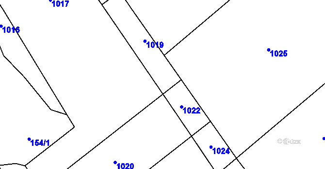 Parcela st. 181/19 v KÚ Lanžov, Katastrální mapa