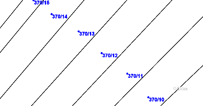 Parcela st. 370/12 v KÚ Krakovec na Moravě, Katastrální mapa