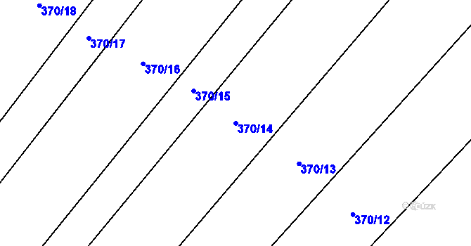 Parcela st. 370/14 v KÚ Krakovec na Moravě, Katastrální mapa