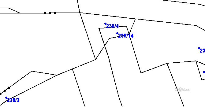 Parcela st. 238/19 v KÚ Laškov, Katastrální mapa