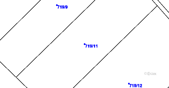 Parcela st. 719/11 v KÚ Laškov, Katastrální mapa