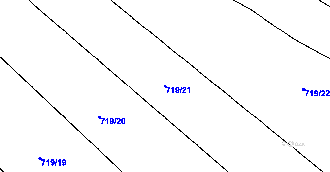 Parcela st. 719/21 v KÚ Laškov, Katastrální mapa