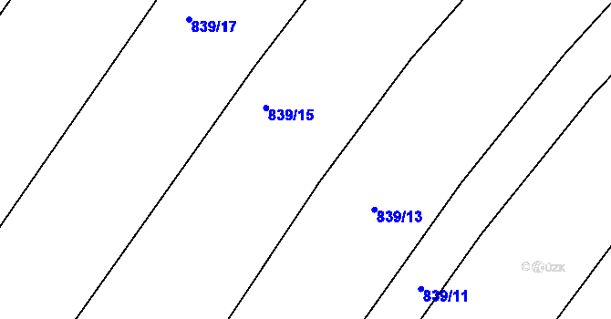 Parcela st. 839/14 v KÚ Laškov, Katastrální mapa