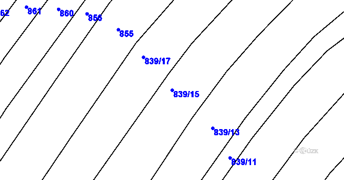 Parcela st. 839/15 v KÚ Laškov, Katastrální mapa
