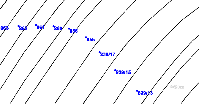 Parcela st. 839/17 v KÚ Laškov, Katastrální mapa