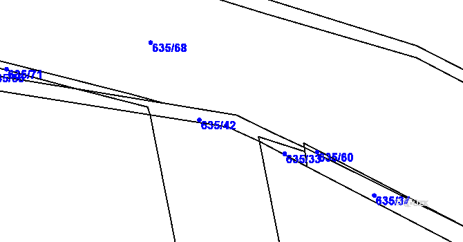Parcela st. 635/41 v KÚ Lašovice, Katastrální mapa