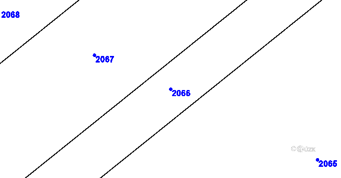 Parcela st. 2066 v KÚ Lavičky, Katastrální mapa