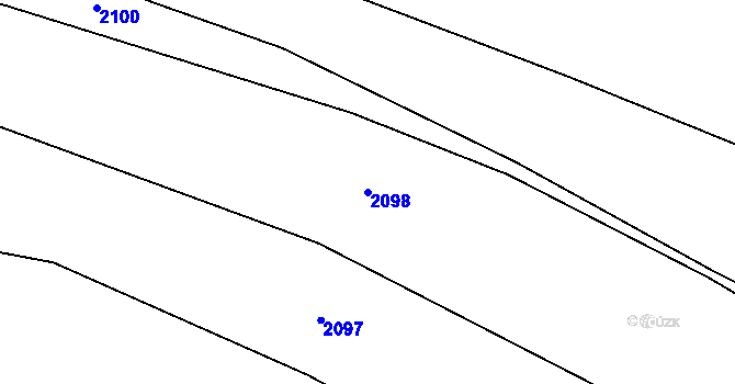 Parcela st. 2098 v KÚ Lavičky, Katastrální mapa
