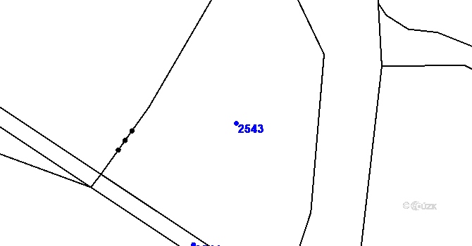 Parcela st. 2543 v KÚ Lavičky, Katastrální mapa