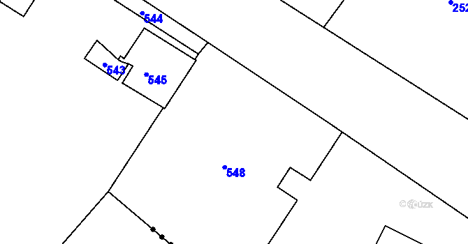 Parcela st. 547 v KÚ Lavičky, Katastrální mapa
