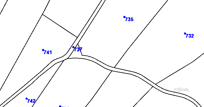 Parcela st. 236/2 v KÚ Lazinov, Katastrální mapa