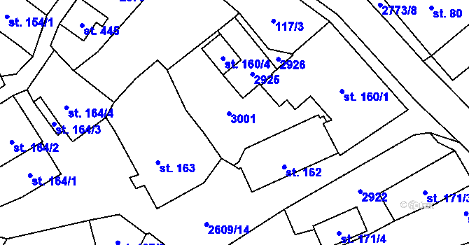 Parcela st. 160/8 v KÚ Lázně Kynžvart, Katastrální mapa