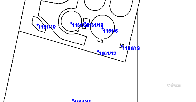 Parcela st. 1161/12 v KÚ Lázně Kynžvart, Katastrální mapa