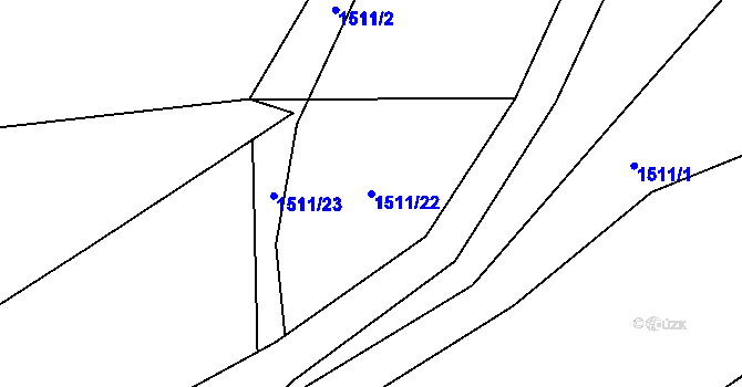 Parcela st. 1511/22 v KÚ Lázně Kynžvart, Katastrální mapa