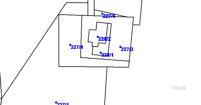 Parcela st. 228/1 v KÚ Lázně Libverda, Katastrální mapa