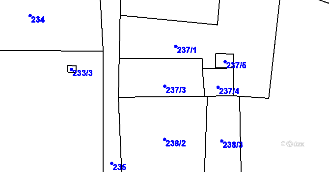 Parcela st. 237/3 v KÚ Lázně Libverda, Katastrální mapa