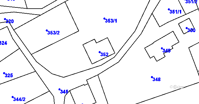 Parcela st. 352 v KÚ Lázně Libverda, Katastrální mapa