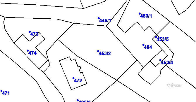 Parcela st. 453/2 v KÚ Lázně Libverda, Katastrální mapa