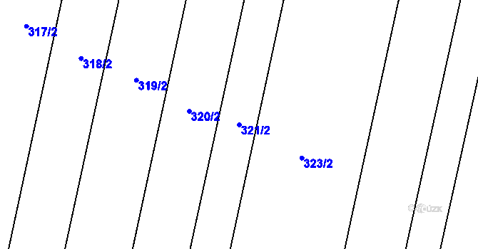 Parcela st. 321/2 v KÚ Lazníky, Katastrální mapa