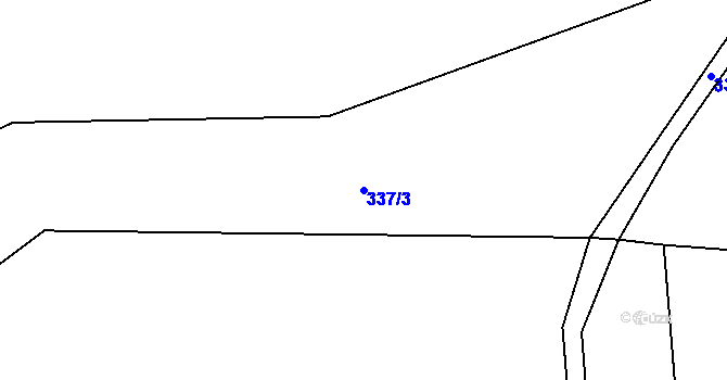 Parcela st. 337/3 v KÚ Lázy u Valašského Meziříčí, Katastrální mapa
