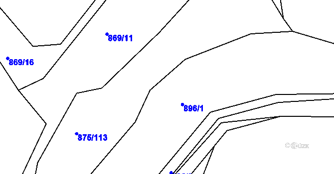 Parcela st. 875/5 v KÚ Lažánky u Blanska, Katastrální mapa