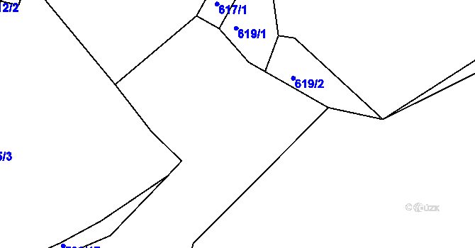 Parcela st. 586/20 v KÚ Lažánky u Blanska, Katastrální mapa