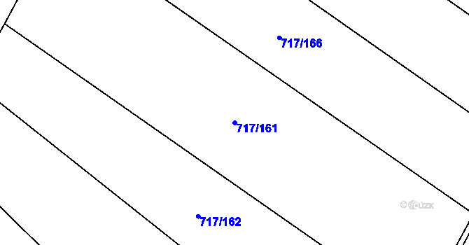 Parcela st. 717/161 v KÚ Lažánky u Blanska, Katastrální mapa
