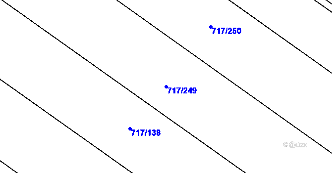 Parcela st. 717/249 v KÚ Lažánky u Blanska, Katastrální mapa