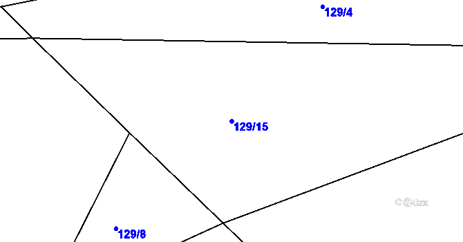 Parcela st. 129/15 v KÚ Holasice u Veverské Bítýšky, Katastrální mapa