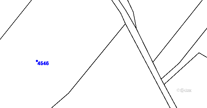 Parcela st. 607/12 v KÚ Lažánky u Veverské Bítýšky, Katastrální mapa