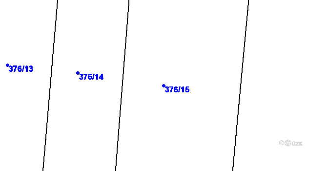 Parcela st. 376/15 v KÚ Lažany, Katastrální mapa