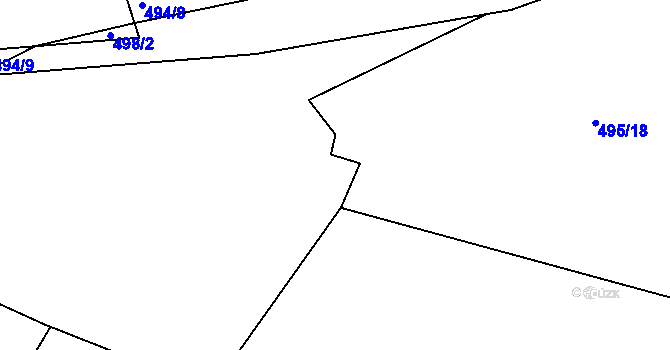 Parcela st. 495/17 v KÚ Lažany, Katastrální mapa