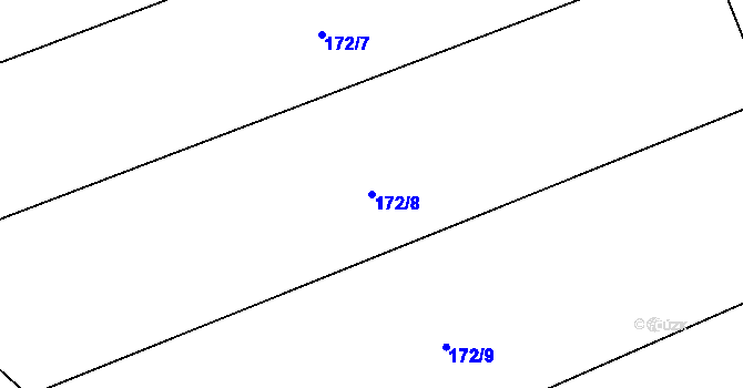 Parcela st. 172/8 v KÚ Chlístov u Lažišť, Katastrální mapa
