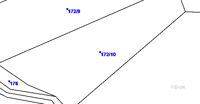 Parcela st. 172/10 v KÚ Chlístov u Lažišť, Katastrální mapa