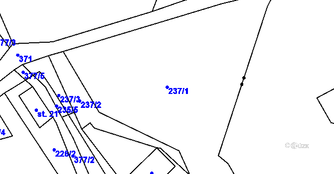 Parcela st. 237/1 v KÚ Chlístov u Lažišť, Katastrální mapa