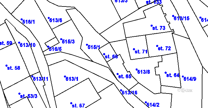 Parcela st. 66 v KÚ Švihov u Lažišť, Katastrální mapa