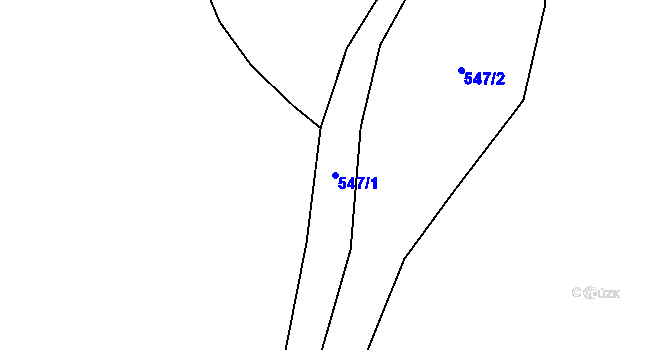 Parcela st. 547/1 v KÚ Zábrdí u Lažišť, Katastrální mapa