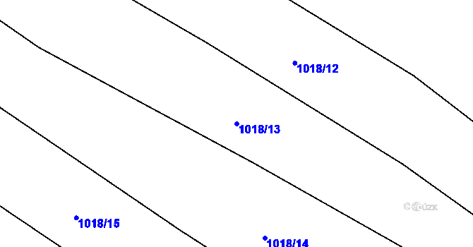 Parcela st. 1018/13 v KÚ Zábrdí u Lažišť, Katastrální mapa