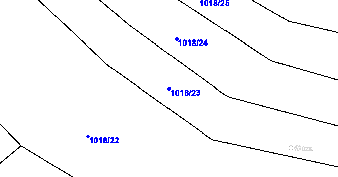 Parcela st. 1018/23 v KÚ Zábrdí u Lažišť, Katastrální mapa