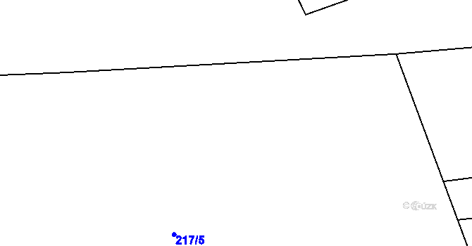 Parcela st. 217/1 v KÚ Lážovice, Katastrální mapa