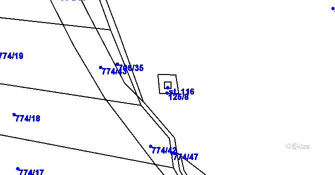Parcela st. 116 v KÚ Lážovice, Katastrální mapa