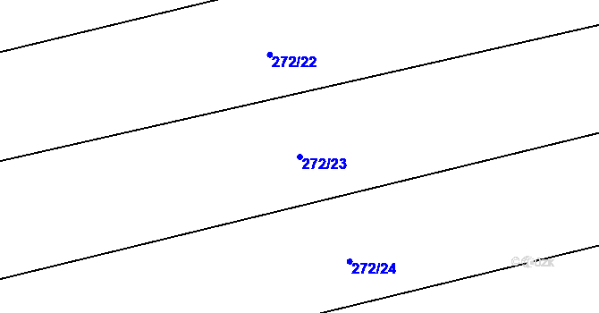 Parcela st. 272/23 v KÚ Lážovice, Katastrální mapa