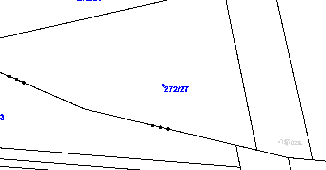 Parcela st. 272/27 v KÚ Lážovice, Katastrální mapa