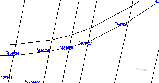 Parcela st. 439/27 v KÚ Lážovice, Katastrální mapa
