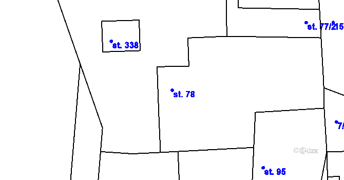 Parcela st. 78 v KÚ Ledce u Kladna, Katastrální mapa