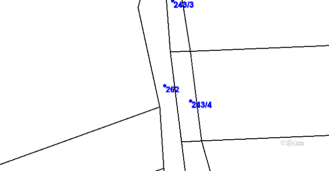 Parcela st. 262 v KÚ Ledce u Kladna, Katastrální mapa